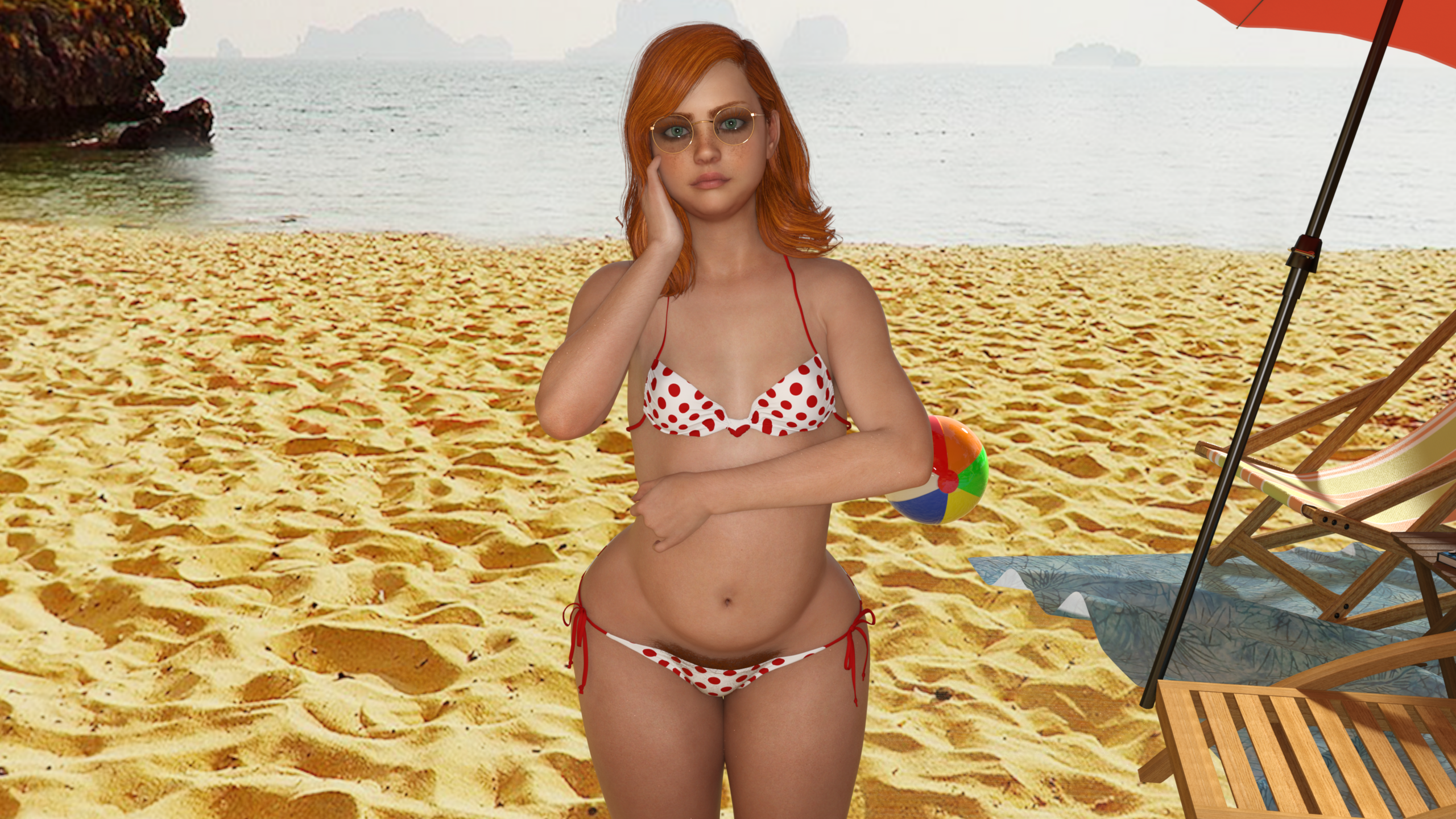 Chloe’s bikini bottoms don’t fit