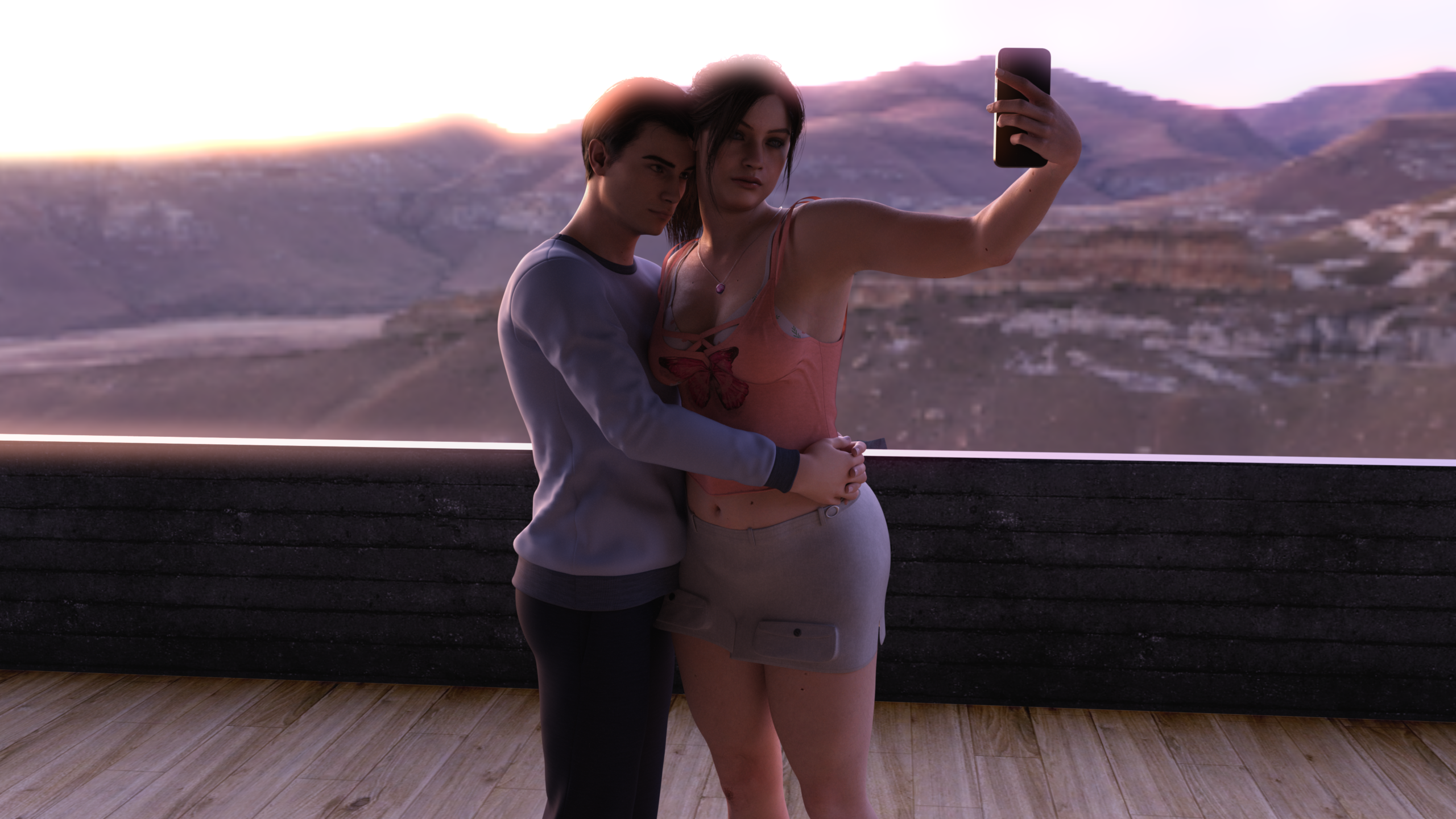 Claire and Leon together