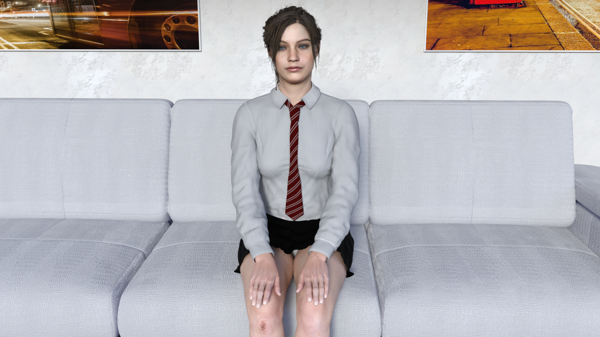 Claire ready for school