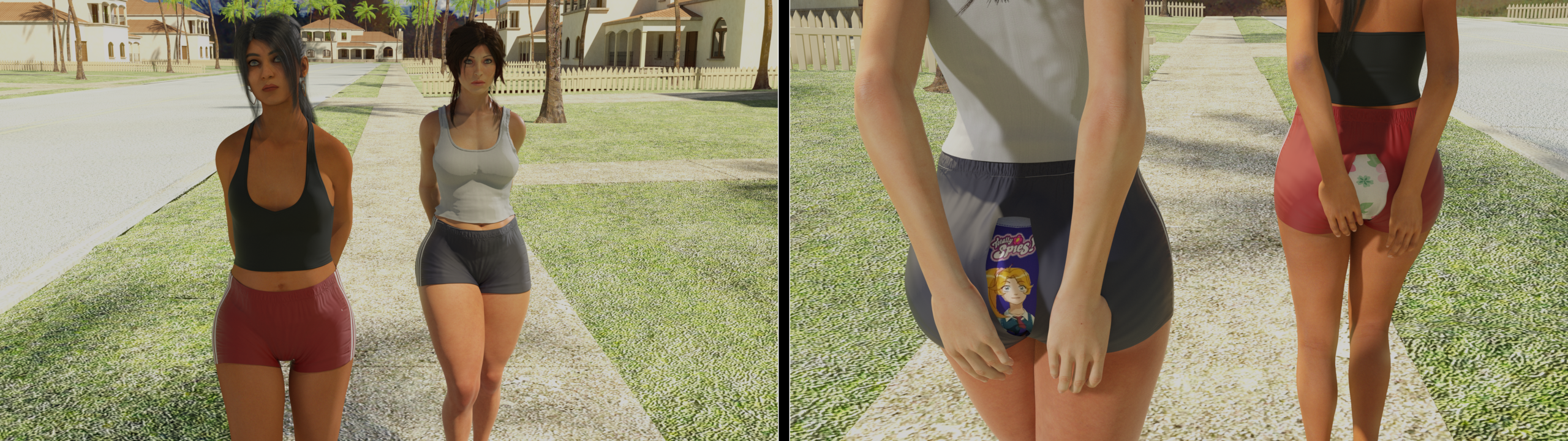 Lara and Kali Split their Shorts