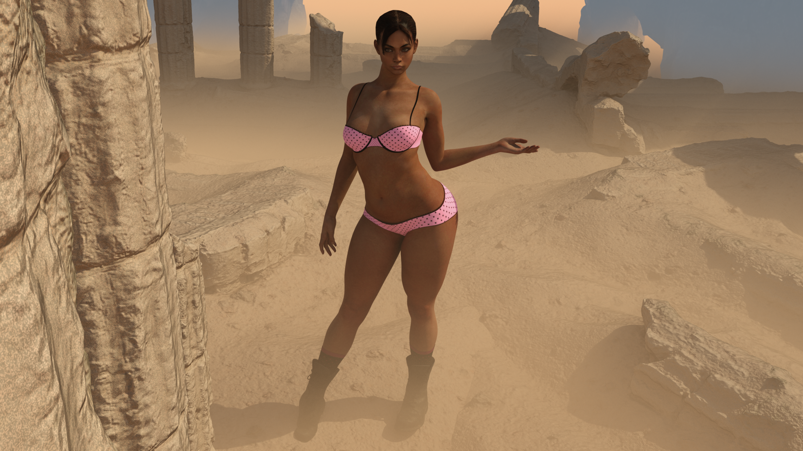 Sheva posing in her underwear