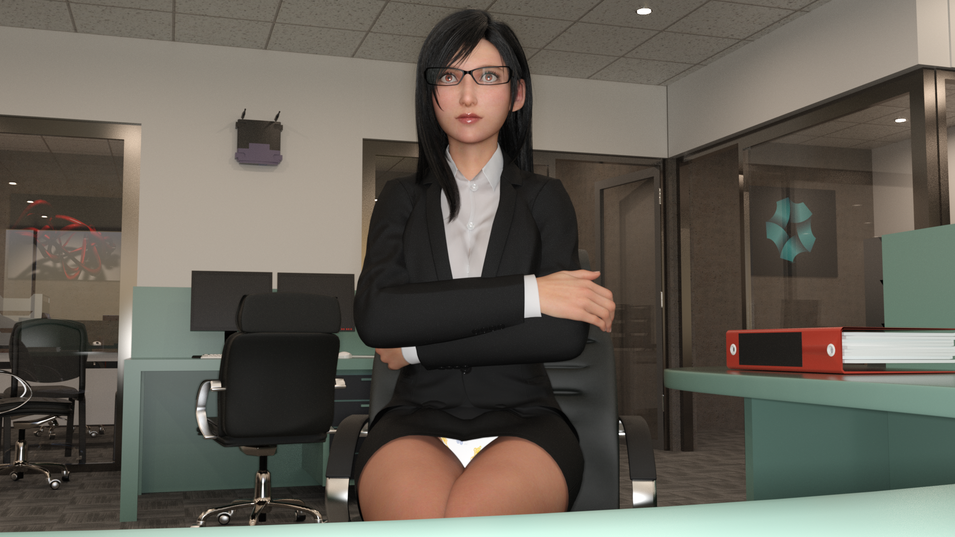 Tifa in the Office
